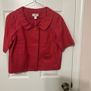 LOFT Red Blazer Elegant Style Tailored Fit